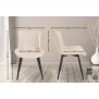 Lot de 2 chaises Brady simili cuir