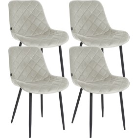 Lot de 4 chaises Springs velours