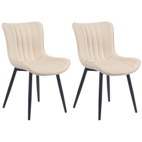 Lot de 2 chaises Largo en simili cuir