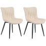 Lot de 2 chaises Largo en simili cuir