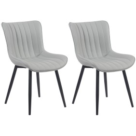 Lot de 2 chaises Largo en simili cuir