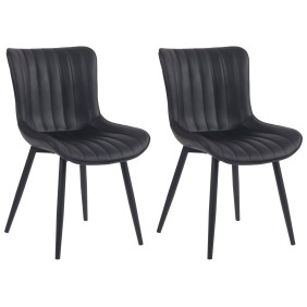 Lot de 2 chaises Largo en simili cuir