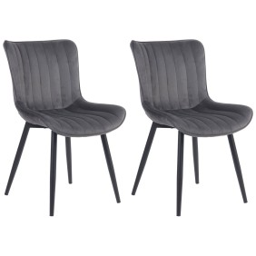 Lot de 2 chaises Largo en velours