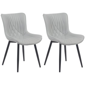 Lot de 2 chaises Brady simili cuir