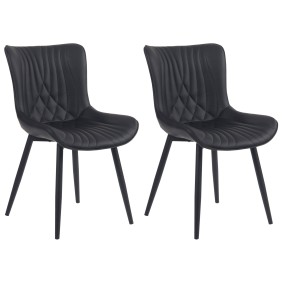 Lot de 2 chaises Brady simili cuir