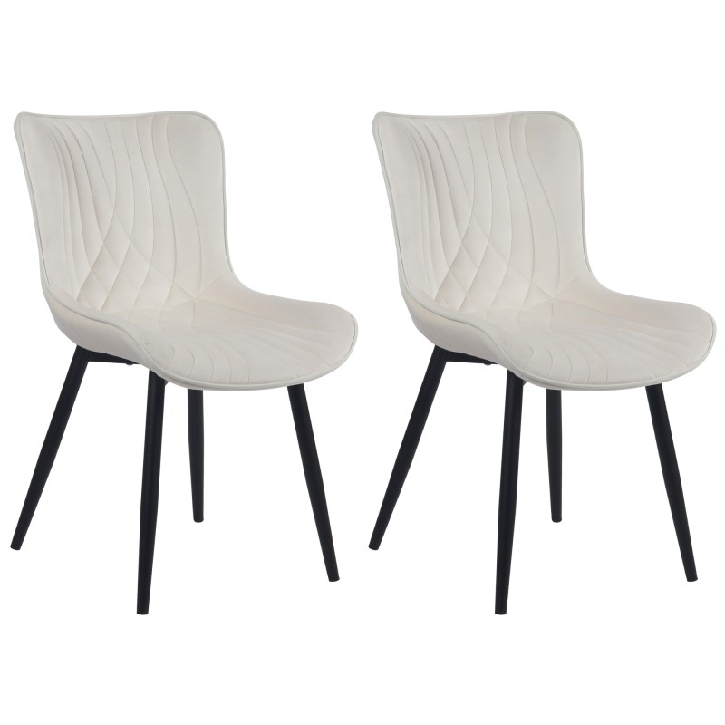 Lot de 2 chaises Brady en velours