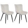 Lot de 2 chaises Brady en velours