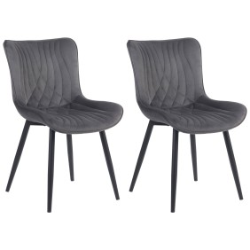 Lot de 2 chaises Brady en velours