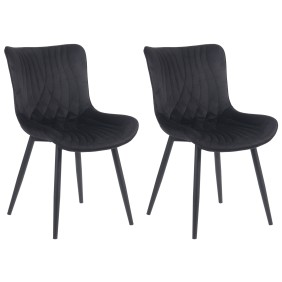 Lot de 2 chaises Brady en velours