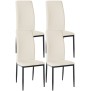 Lot de 4 chaises de salle à manger Savino simili cuir