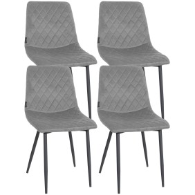 Lot de 4 chaises Telde en velours