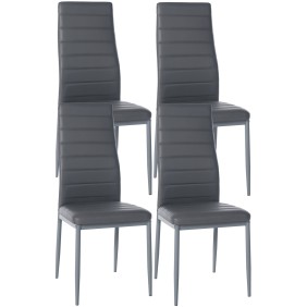 Lot de 4 chaises de salle à manger Mayfair simili cuir