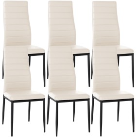 Lot de 6 chaises de salle à manger Mayfair en simili cuir