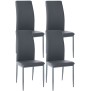 Lot de 4 chaises de salle à manger Savino simili cuir