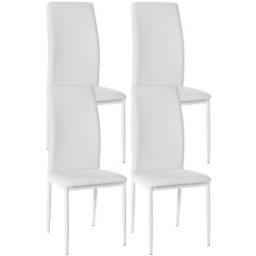 Lot de 4 chaises de salle à manger Savino simili cuir