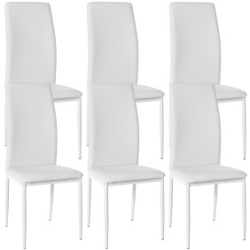 Lot de 6 chaises de salle à manger Savino simili cuir