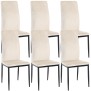 Lot de 6 chaises de salle à manger velours Savino