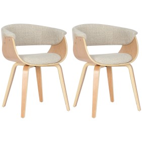 Lot de 2 chaises Bruce en tissu