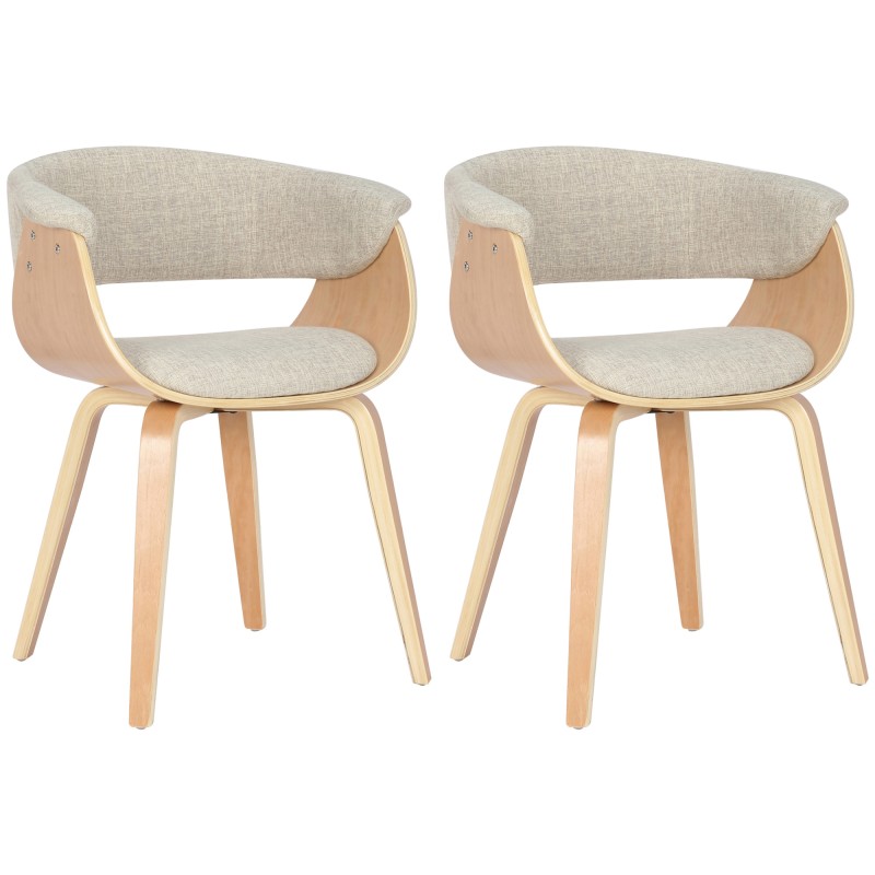 Lot de 2 chaises Bruce en tissu