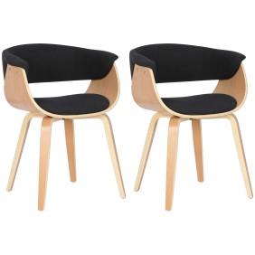 Lot de 2 chaises Bruce en tissu