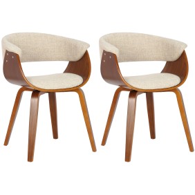 Lot de 2 chaises Bruce en tissu