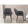 Lot de 2 chaises de salle à manger tissu Vessa