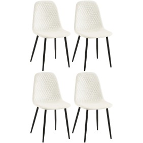 Suite de 4 chaises Giverny en velours