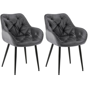 Lot de 2 chaises Tanna velours