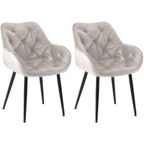 Lot de 2 chaises Tanna velours