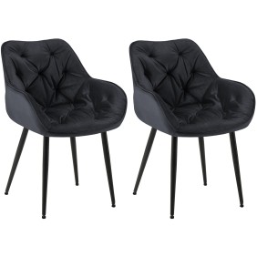 Lot de 2 chaises Tanna velours