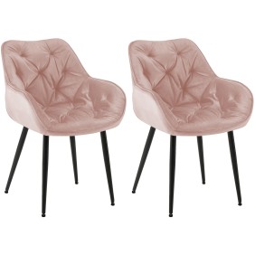 Lot de 2 chaises Tanna velours