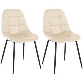 Lot de 2 chaises Tom simili cuir