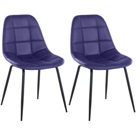 Lot de 2 chaises Tom simili cuir