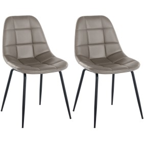 Lot de 2 chaises Tom simili cuir