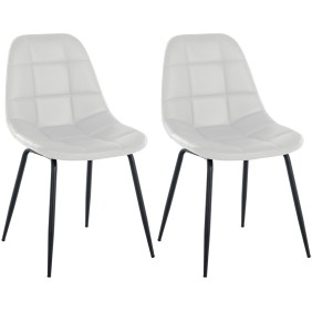 Lot de 2 chaises Tom simili cuir