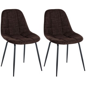 Lot de 2 chaises Tom en tissu