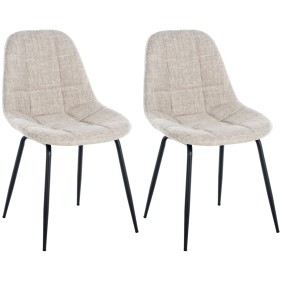 Lot de 2 chaises Tom en tissu