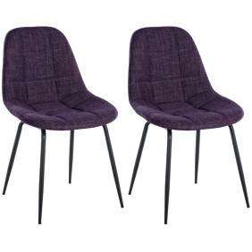 Lot de 2 chaises Tom en tissu