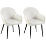 Lot de 2 chaises de salle à manger tissu Boise