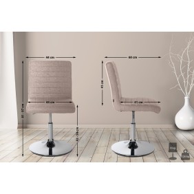 Lot de 2 chaises de salle à manger tissu Elvas