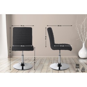 Lot de 2 chaises de salle à manger tissu Elvas