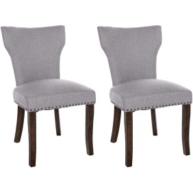 Lot de 2 chaises de salle à manger Zadar tissu antique foncé