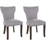 Lot de 2 chaises de salle à manger Zadar tissu antique foncé