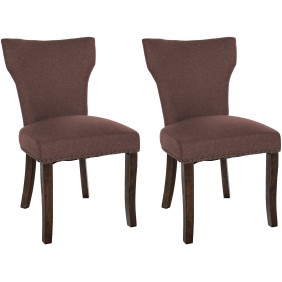 Lot de 2 chaises de salle à manger Zadar tissu antique foncé