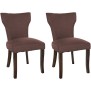 Lot de 2 chaises de salle à manger Zadar tissu antique foncé