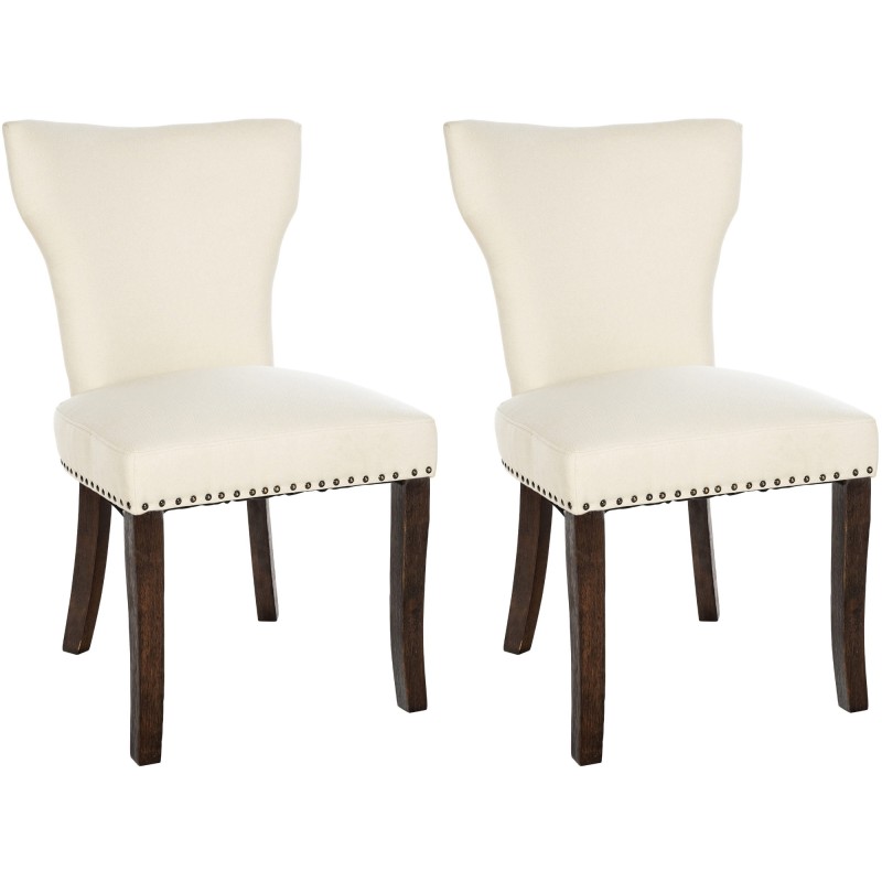 Lot de 2 chaises de salle à manger Zadar tissu antique foncé