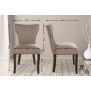 Lot de 2 chaises de salle à manger Zadar tissu antique foncé