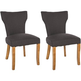 Lot de 2 chaises de salle à manger Zadar tissu antique clair