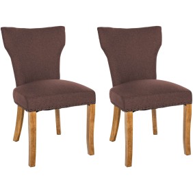 Lot de 2 chaises de salle à manger Zadar tissu antique clair