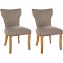 Lot de 2 chaises de salle à manger Zadar tissu antique clair